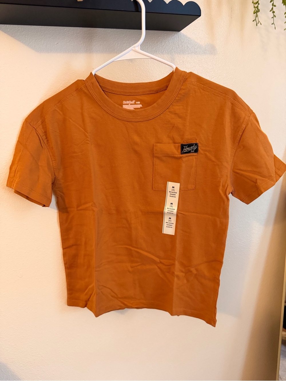 Boys Pocket T-Shirt in Burnt Orange